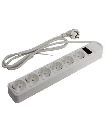 SP6W-130. Сетевой фильтр 6 розеток, 3м, белый. 5bites в Костроме
