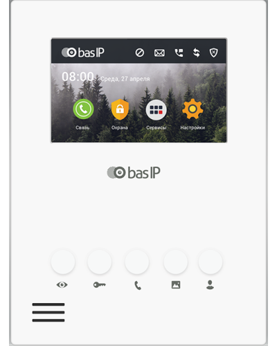 AU-04LA (AU-04L) WHITE. Монитор IP-домофона. BAS-IP в Костроме