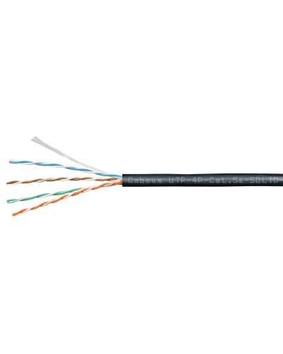 UTP-4P-Cat.5e-SOLID-OUT-PE-UV (11246c). Кабель «витая пара» (LAN) для структурированных систем связи. CABEUS в Костроме
