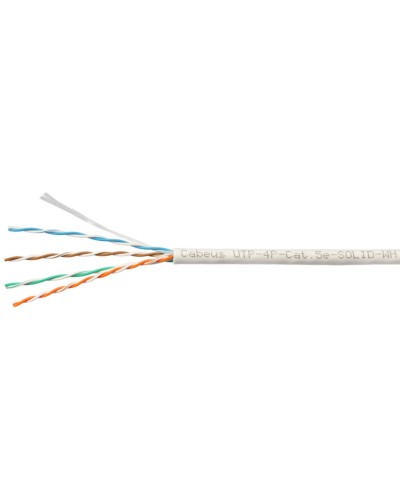 UTP-4P-Cat.5e-SOLID-WH-100 (7471c-5). Кабель «витая пара» (LAN) для структурированных систем связи. CABEUS в Костроме