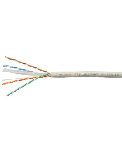 UTP-4P-Cat.6-SOLID-LSZH-GY (11108c). Кабель «витая пара» (LAN) для структурированных систем связи. CABEUS в Костроме