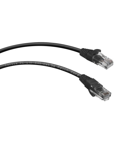 PC-UTP-RJ45-Cat.5e-0.5m-BK (7671c), чёрный. Патч-корд медный. CABEUS в Костроме