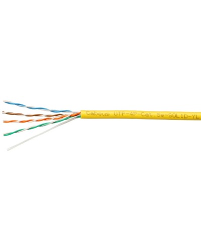 UTP-4P-Cat.5e-SOLID-YL-100 (7251c-5). Кабель «витая пара» (LAN) для структурированных систем связи. CABEUS в Костроме