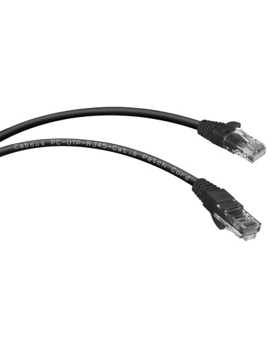 PC-UTP-RJ45-Cat.6-1.5m-BK (8664c), чёрный. Патч-корд медный. CABEUS в Костроме