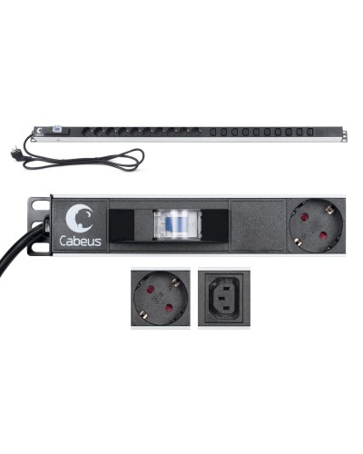 PDU-16-10S-10C13-B (9552c). Блок розеток. CABEUS в Костроме