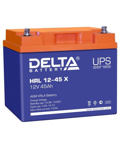 Delta HRL 12-45 X. Аккумулятор герметичный свинцово-кислотный. Delta в Костроме