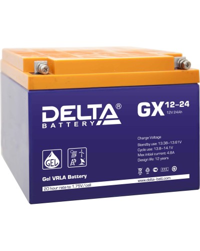 Delta GX 12-24. Аккумулятор герметичный свинцово-кислотный. Delta в Костроме