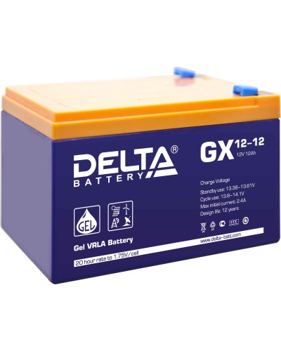 Delta GX 12-12. Аккумулятор герметичный свинцово-кислотный. Delta в Костроме