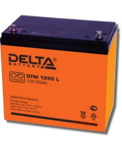 Delta DTM 1255 L. Аккумулятор герметичный свинцово-кислотный. Delta в Костроме