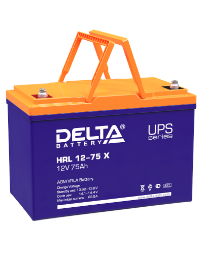 Delta HRL 12-75 X. Аккумулятор герметичный свинцово-кислотный. Delta в Костроме