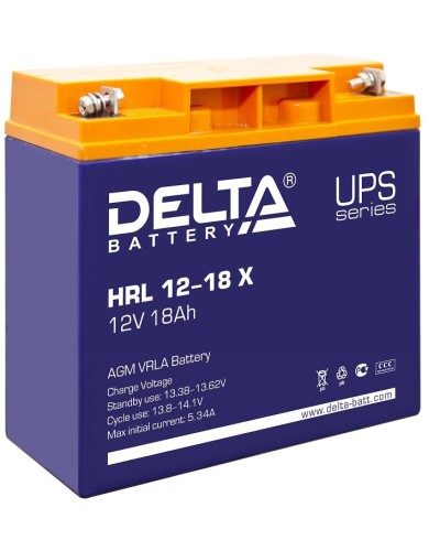 Delta HRL 12-18 X. Аккумулятор герметичный свинцово-кислотный. Delta в Костроме