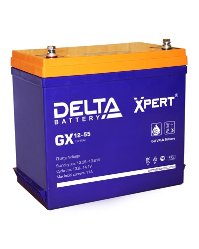 Delta GX 12-55. Аккумулятор герметичный свинцово-кислотный. Delta в Костроме