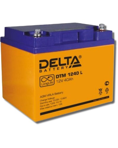 Delta DTM 1240 L. Аккумулятор герметичный свинцово-кислотный. Delta в Костроме