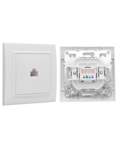 Минск Розетка RJ-45 1-местная СП (ERK01-035-10). Розетка RJ-45 1-местная СП. EKF в Костроме