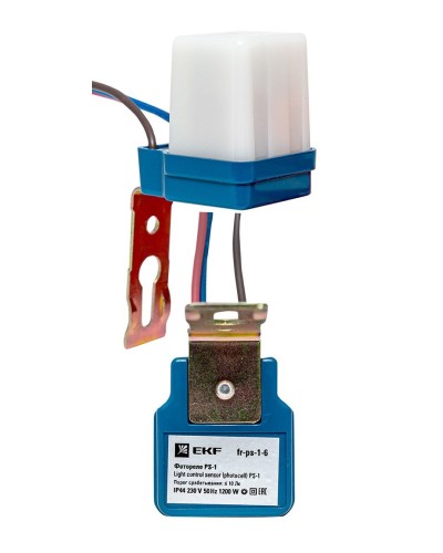 Фотореле PS-1 6А 1200Вт IP44 (fr-ps-1-6). Фотореле. EKF в Костроме