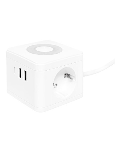 Удлинитель Куб 2 гнезда 2USB 2,4А+Type C + Ночник 1,3 метра 1мм2. Удлинитель Куб. EKF в Костроме