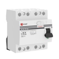 УЗО ВД-100 4P 40А 30мА тип AC эл-мех  PROxima (elcb-4-40-30-em-pro). Выключатель дифференциального тока (УЗО). EKF