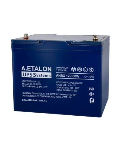 A.ETALON AHRX 12-360W (75). Аккумулятор герметичный свинцово-кислотный. ETALON в Костроме