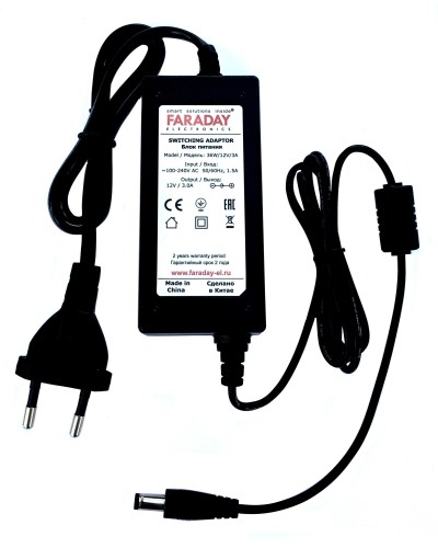 36W/12V/3A. Импульсный блок питания в пластиковом корпусе. FARADAY в Костроме