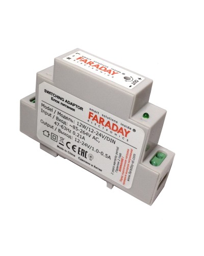12W/12-24V/DIN. Блок питания. FARADAY в Костроме