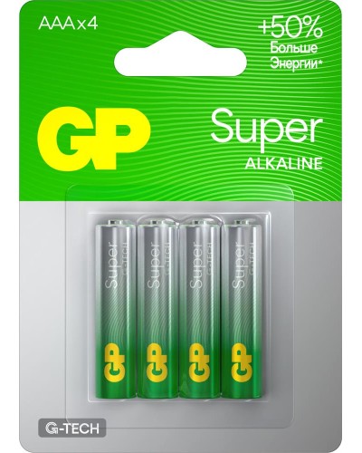 GP Super Alkaline 15A AA (GP 15AA21-2CRSBC4), упак. 4 шт. БЛИСТЕР. Алкалиновые батарейки. GP Batteries в Костроме