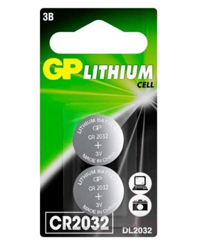 GP Lithium CR2032 (GP CR2032-2CRU2), упак. 2 шт. БЛИСТЕР. Литиевые дисковые батарейки. GP Batteries в Костроме