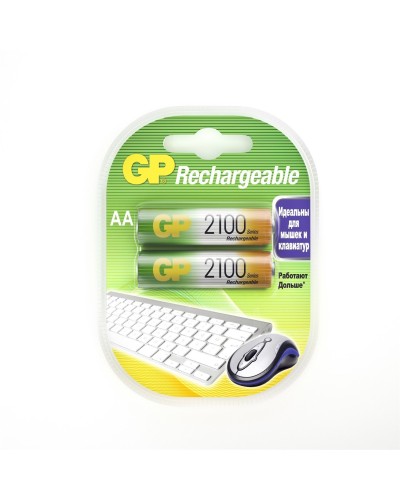 GP 210AAHC AA (GP 210AAHC-2DECRC2), упак. 2 шт.. Перезаряжаемые аккумуляторы. GP Batteries в Костроме