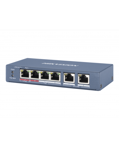 DS-3E0106P-E/M. Коммутатор с питанием POE. Hikvision в Костроме