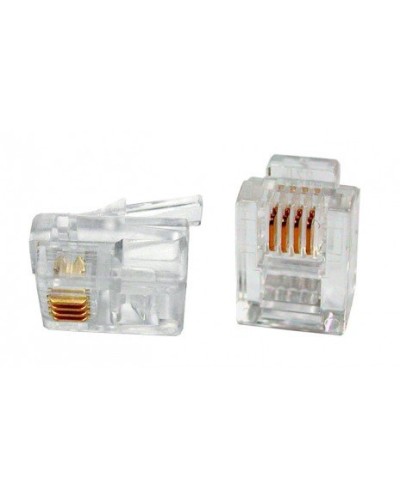 PLUG-6P4C-P-C2-100 (100 шт). Разъем RJ-12. Hyperline в Костроме