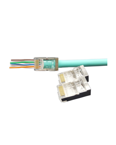 PLEZ-8P8C-U-C6-SH-100 (100 шт). Разъем RJ-45. Hyperline в Костроме