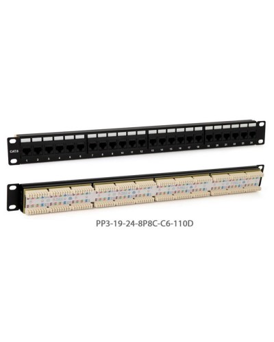 PP3-19-24-8P8C-C6-110D. Патч-панель 19. Hyperline в Костроме