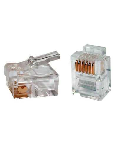 PLUG-6P6C-P-C2-100 (100 шт). Разъем RJ-12. Hyperline в Костроме