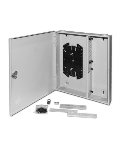 FO-WBX-4xSLT-W140H42-32UN-GY. Кросс оптический настенный. Hyperline в Костроме