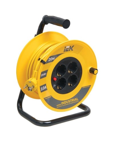 УК20 4 места, 20м (WKP15-16-04-20). Удлинитель на катушке Industrial. IEK в Костроме