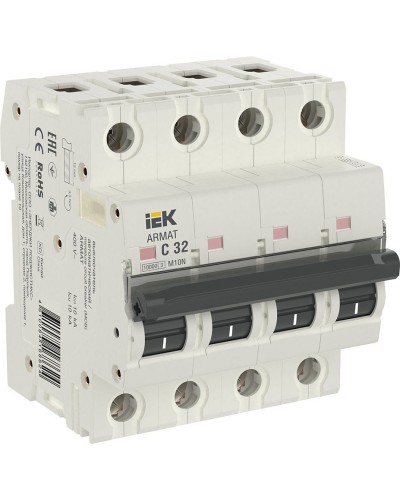 M10N 4P C 32А 10кА ARMAT (AR-M10N-4-C032). Автоматический выключатель. IEK в Костроме