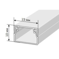 Короб 15х10 ЭЛЕКОР (CKK10-015-010-1-K01). Кабель-канал с двойным замком. IEK