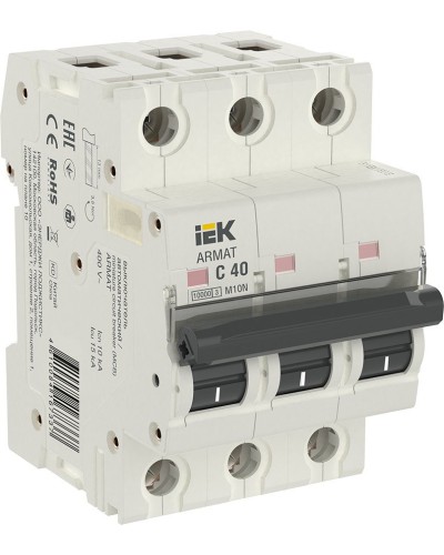M10N 3P C 40А 10кА ARMAT (AR-M10N-3-C040). Автоматический выключатель. IEK в Костроме