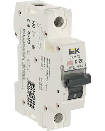 M10N 1P C 20А 10кА ARMAT (AR-M10N-1-C020). Автоматический выключатель. IEK в Костроме