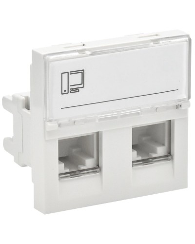 Розетка RJ45 кат.5E PRIMER РКИ-22-00-П-5 белый IEK (PR-KK40D-RI-0-2-2C5EU-K01). Розетка RJ-45. IEK в Костроме