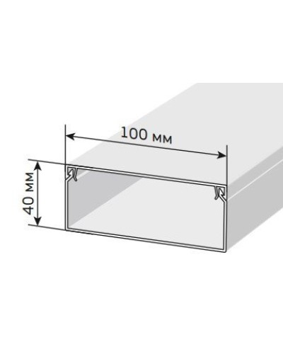 Короб 100х40 ЭЛЕКОР (CKK10-100-040-1-K01). Кабель-канал с двойным замком. IEK в Костроме