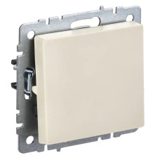 Выключатель 1-клавишный проходной ВС10-1-6-БрКр бежевый BRITE (BR-V12-0-10-K10). Выключатель. IEK