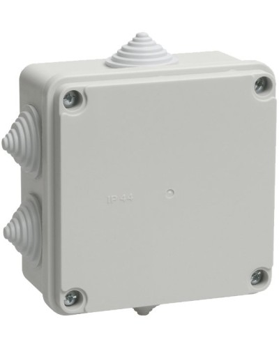 Коробка распаячная КМ41233 100х100х50 открытой проводки IP44 6 гермовводов серая (UKO11-100-100-050-K41-44). Коробка распаячная безгалогенная (HF). IEK в Костроме