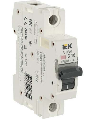 M10N 1P C 16А 10кА ARMAT (AR-M10N-1-C016). Автоматический выключатель. IEK в Костроме