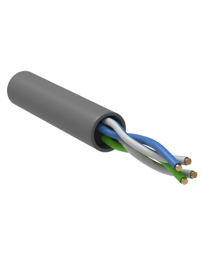 GENERICA U/UTP кат. 5E 100МГц 2 пары PVC INDOOR серый (BC1-C5E02-111-305-G). Кабель «витая пара» (LAN) для структурированных систем связи. IEK в Костроме