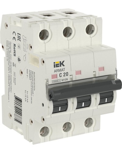M10N 3P C 20А 10кА ARMAT (AR-M10N-3-C020). Автоматический выключатель. IEK в Костроме