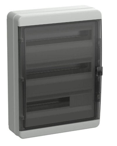 Корпус пластиковый КМПн-54 IP65 TEKFOR (TF5-KP72-N-54-65-K03-K02). Корпус модульный пластиковый черная прозрачная дверь. IEK в Костроме