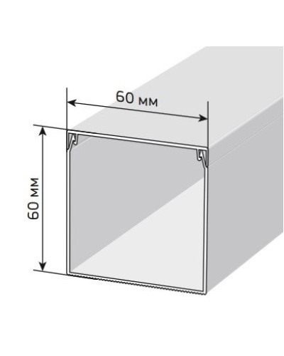 Короб 60х60 ЭЛЕКОР (CKK10-060-060-1-K01). Кабель-канал с двойным замком. IEK в Костроме