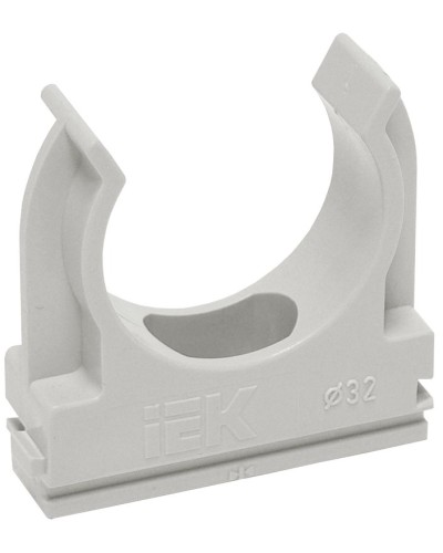 Держатель с защёлкой D25 серый ELASTA (100 шт) (CTA10D-CF25-K41-100). Держатель с защёлкой. IEK в Костроме