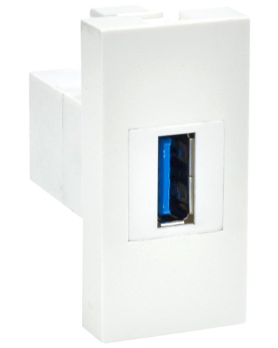 Розетка USB A 3.0 PRIMER РКЮ-10-00-П белый IEK (PR-KK40D-RU-0-1-A3-K01). Розетка USB. IEK в Костроме
