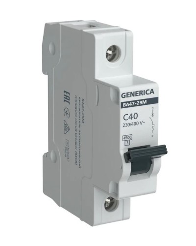 GENERICA ВА47-29М 1P C 40А 4,5кА (MVA21-1-040-C-G). Автоматический выключатель. IEK в Костроме